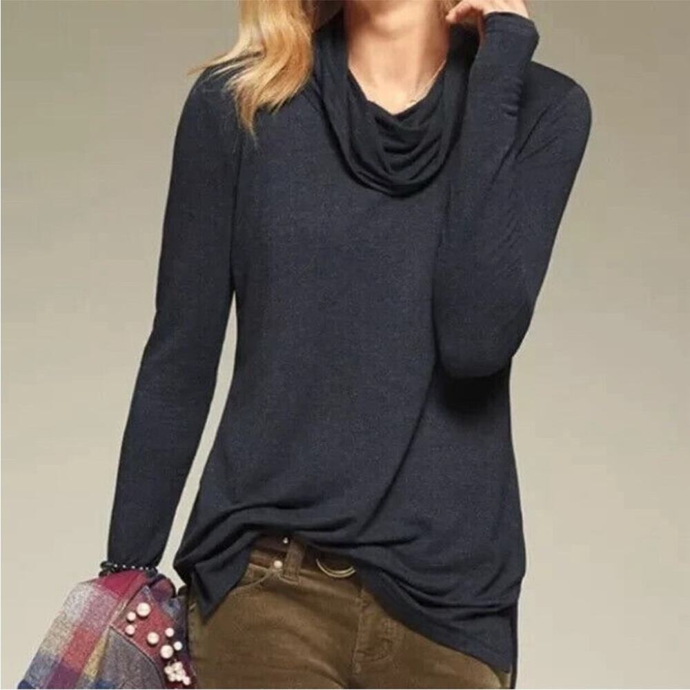 CAbi Turtle Tee Tunic Top in blue Size L